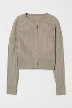 Плетеный кардиган H&amp;M, ярко-зеленый шалфей