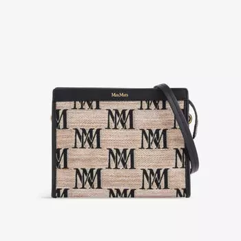 Плетеный клатч с монограммой Max Mara, цвет clay