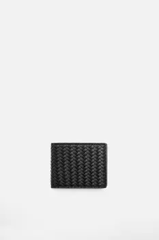 Плетеный кошелек ZARA, черный