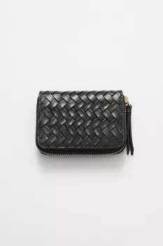 Плетеный кожаный кошелек & Other Stories, черный