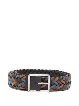 Плетеный кожаный ремень Paul Smith, коричневый
