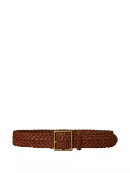 Плетеный кожаный ремень Polo Ralph Lauren, коричневый