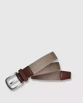 Плетеный мужской ремень Emidio Tucci, бежевый