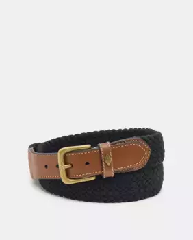 Плетеный мужской ремень из вискозы Lottusse, черный