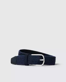 Плетеный мужской ремень Selected, тёмно-синий