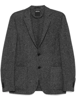 Плетеный пиджак Zegna, серый