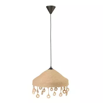 Плетеный подвесной светильник Safir Light Stockholm - бежевый - 38 см