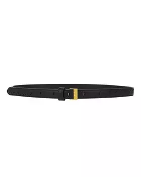Плетеный пояс Bottega Veneta, цвет Black & Muse Brass