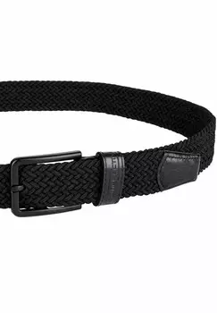 Плетеный пояс ELASTISCHER camel active, черный