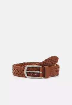 Плетеный пояс Jaclau Braided Belt Jack & Jones, коньяк