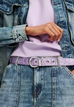 Плетеный пояс KARL LAGERFELD JEANS, фиолетовый