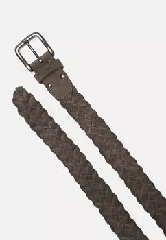 Плетеный ремень AllSaints, коричневый