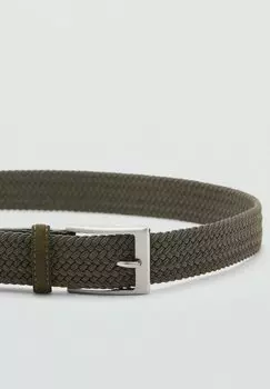 Плетеный ремень ELASTIC Mango, хаки