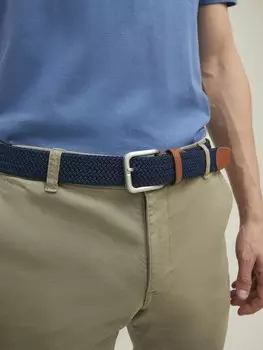 Плетеный ремень JACSPRING BELT Jack & Jones, цвет navy