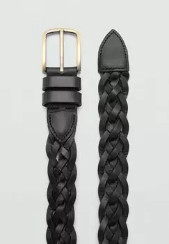 Плетеный ремень Mango, черный