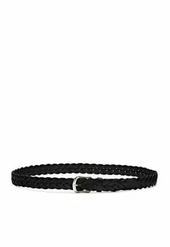 Плетеный ремень Massimo Dutti, цвет black