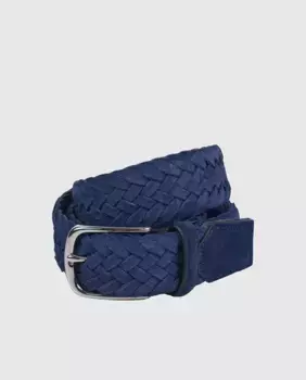 Плетеный ремень Olimpo, темно-синий