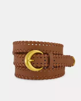 Плетеный ремень по бокам Tintoretto, коричневый