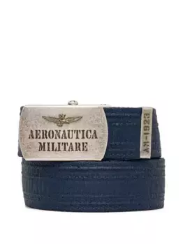 Плетеный ремень с логотипом Aeronautica Militare, синий