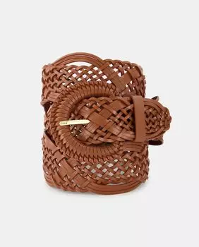 Плетеный ремень верблюжьего цвета LT, коричневый