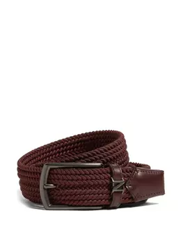 Плетеный ремень Zegna, коричневый