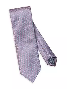 Плетеный шелковый галстук Eton, розовый