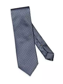 Плетеный шелковый галстук Eton, синий