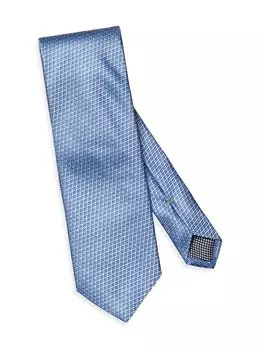 Плетеный шелковый галстук Eton, синий