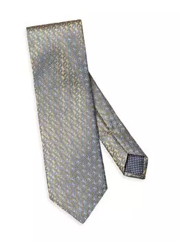 Плетеный шелковый галстук Eton, желтый