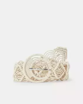 Плетеный веревочный пояс Tintoretto, кремово-белый