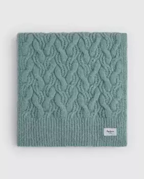 Плетеный вязаный шарф для девочек Pepe Jeans, цвет Verde Agua