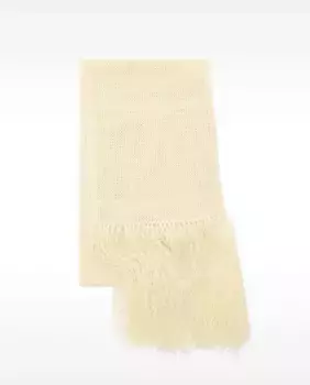 Плетеный вязаный шарф с длинной декоративной бахромой Parfois, цвет Crudo