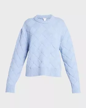 Плетеный вязаный шерстяной свитер Bottega Veneta