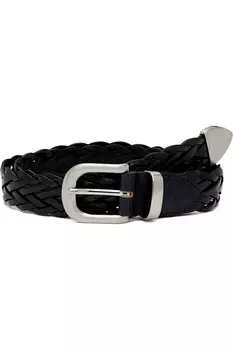 Плетёный кожаный ремень Noah, черный
