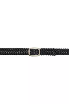 Плетёный кожаный ремень System, черный