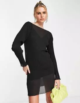 Плиссе мини-платье ASOS DESIGN