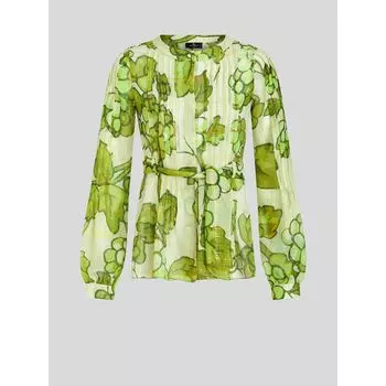 ПЛИССИРОВАННАЯ РУБАШКА С ПОЯСОМ ETRO, зеленый