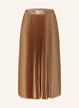 Плиссированная атласная юбка Darling Harbour, коричневый