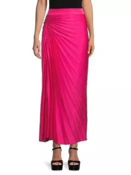 Плиссированная атласная юбка Donna Karan, цвет Magenta