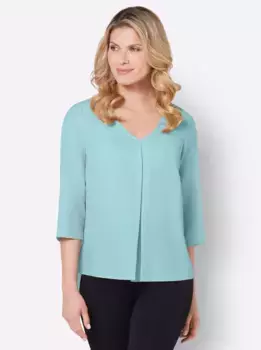 Плиссированная блузка Classic Basics, мятный