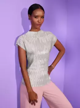 Плиссированная блузка Creation L, серый