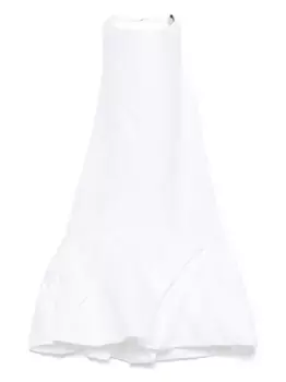 Плиссированная блузка с вырезом халтер Magda Butrym, белый