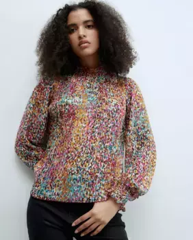 Плиссированная блузка Sfera, цвет Mostaza