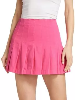 Плиссированная джинсовая юбка Carter Alice + Olivia, цвет Candy