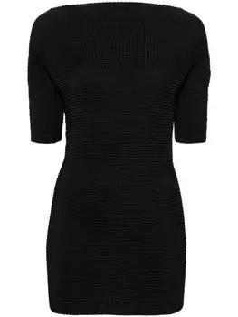 Плиссированная футболка Del Core, черный