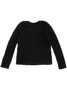 Плиссированная футболка Issey Miyake, черный