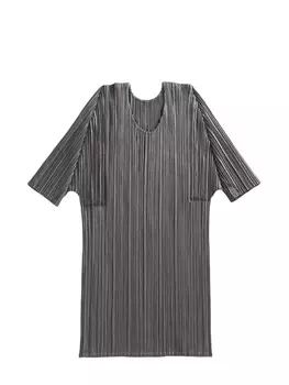 Плиссированная футболка Pleats Please Issey Miyake, серебряный