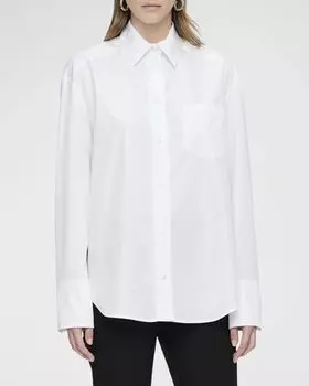 Плиссированная хлопковая рубашка Edie CALLAS Milano, цвет White