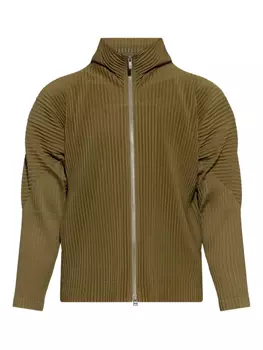 Плиссированная куртка на молнии Homme Pliss Issey Miyake, зеленый