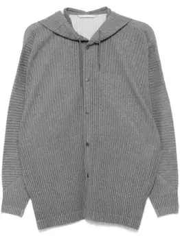 Плиссированная куртка с капюшоном Homme Pliss Issey Miyake, серый